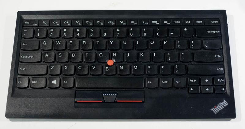 The Lenovo TrackPoint wireless keyboard